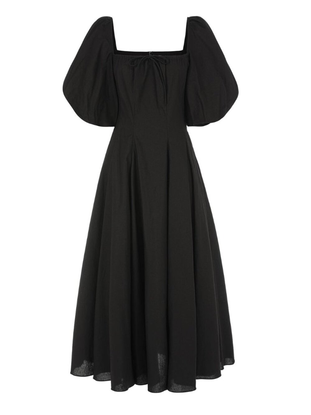 Selkie Caviar Day Dress Black Puff Sleeve Maxi Dress Est. 3X Romantic